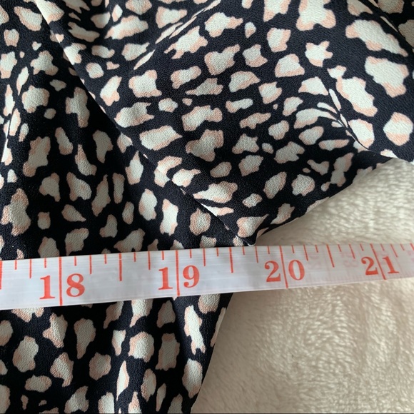 RW&CO Navy Animal Print Wrap Fit & Flare Dress L - Picture 9 of 12
